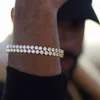 Bracelet de tennis pour hommes rond carré coupe zircone triple serrure hiphop bijoux cubique luxe CZ hommes mode bracelets de charme bijoux 30001046406