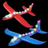 Led Vliegend Speelgoed Knipperende Lichtgevende Zweefvliegtuig Vliegtuig 2 Vluchtmodus Aerobatic Superb Charmant Shining Foam Vliegtuig Kan 's Nachts Vliegen Voor Kid ampsZ