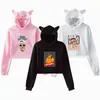 Sudaderas con capucha para mujer Sudaderas con capucha malas Mujeres Niñas Impreso Adolescentes Manga larga Moda Casual Tops de algodón JerseyMujeres MujeresMujeres