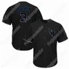 Glac202 3 Illénium Men Women Youth Baseball Jersey Black White Custom n'importe quel numéro n'importe quel nom Jerseys Tous Stiched