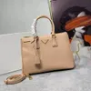 Auténtico bolso de diseñador de calidad original Milano Large Classic Saffiano Retro Tote Fashion Messenger Bolsos en cuero genuino Mujeres Hombre Unsex Business handle