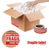 Presentförpackning 500 st bräckliga klistermärken varnar varorna Vänligen hantera med skötselmärken estetiska diy -leveranser