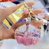 Creative Oil Shell Keychain Women Liquid Sequin Keyring Charm Bag Car Pendant Key Chain for Kids Gift