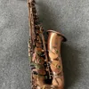 Retro Retro EB professionnel alto saxophone Copper Material Antique Brossed Craft Alto Sax Playing Musical Instrument