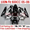 جسم OEM لـ Honda CBR 600 RR F5 CC 600F5 05-06 Bodywork 144no.6 CBR-600 CBR600 RR CBR600RR 05 06 CBR600F5 CBR 600CC 600RR