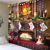 Рождественская стена ковров фон чулок цифровой печать дома