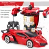 JMU 2IN1 Electric RC Car Transformation Robots Sports Model Robots Toys Cool Chimplation Car Kids Toys For Boys 220429