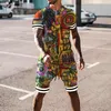 Roupas masculinas de trajes esportivos roupas de corrida de traje 3d de impressão completa de verão homem set de tracksuit masculino masculino