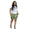 Femmes Jeans Mode Vêtements Taille Haute Camouflage Imprimé Shorts Sexy Trou Cassé Poche Denim Capris Pantalon Court