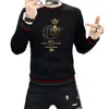 Men's Hoodies & Sweatshirts Male Sequin Embroidery Long Sleeve Trend Top Heavy Craft Casual Autumn Winter Fashion Pullover