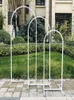 Party Decoration 3sets Wedding Arches Iron Pipe N-shaped Flower Stands Metal Props Background Artificial Decorations