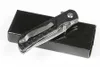 Top Quality M6650 Flipper Folding Knife D2 Satin Drop Point Blade Black G10 Handle Ball Bearin Fast Open Pocket Folder Knives Outdoor EDC Gear