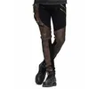 Herenbroek Steampunk Winter Men Lange Jean Gotic High Taille Herenbroek Zwarte bruine panty's Slanken streetwear voor malemen's Drak22