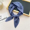 Large Size Scarf Pleated Crinkle Womens Hijab Wrinkle Shawl Scarves Women Satin Neckerchief Square Skinny Hair Tie Band