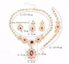 Bridal Bridesmaid Crystal Cubic Zirconia Jewelry Sets Statement Necklace Earring Bracelet Ring For Wedding Party Prom