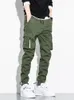 Męskie spodnie wiosne lato multipockets ładunki męskie streetwear plus size czarne joggery męskie bawełniane spodnie 6xl 7xl 8xl 220830