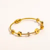 Classic Style Bracelets Women Bangle Designer Jewelry Crystal Gold Plated Stainless Steel Lovers Gift Bangles Mens Bracelet ZG1161