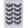 Faux cils paires 3D Faux vison cheveux drame Wispies Fluffies naturel long doux à la main maquillage sans cruauté LashesFalse Harv22