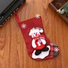 Stock Christmas Cartoon Stocking Santa Claus Snowman Elk Xmas Sock Candy Gift Socks Bag Festival Hanging Decor Props Party Supplies