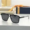 Herren-Sonnenbrille Z1585U, modisch, klassisch, quadratisch, lässig, Business-Stil, silberner Rahmen, schwarze Gläser, Herrenbrille, Fahren, Outdoor, UV400-Schutz, mit Box