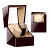 Watch Boxes & Cases High Gloss Wooden Battery Powered Automatic Single Winder With Extremely Silent Mabuchi Motor Black Window For 1 Watches