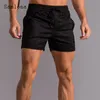 Män s casual shorts sexig fritid korta byxor gröna svart lapptäcke snörning pocket sommar mode strand man kläder 220630
