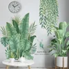 Wall Stickers Nordic Arabic Numerals For Living Room Bedroom Decor Green Leaf Removable Sticker Home Decoration Wallpapers