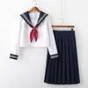 Completi di abbigliamento Abbigliamento quotidiano Uniforme da scolaretta Classe giapponese Navy Marinaio Uniformi scolastiche Studenti Vestiti per ragazze Anime COS SuitAbbigliamento