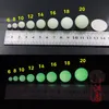 Grânulo de pedra luminosa com resina de buraco solta contas fluorescentes encantos por atacado acessórios pingente 10mm 12mm 14mm 16mm 18mm 20mm 30pcs / lote