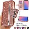 Fashion Glitter Leather Wallet Card Slots Flip Cases For Samsung A10 S A20 E/S A30 A40 A50 A70 A21S A31 A51 A71 5G Case Cover