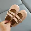 Kids Leather Shoes Retro Hollow Soft Bottom Loafer Girls Princess Pu NonSlip Kids Flat Shoes Children039s Casual Sandals Schoo8514047