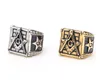 Newe Arrival Unique Freemasons Masonic signet rings Jewel Gift Titanium Stainless Steel Gold Silver Compass Square AG Pentacle Star jewellery Item
