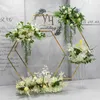 Dekoracja imprezy Wedding Arch Decor Stand Stand Flower Golden Geometryczne dekoracja domowa