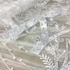 Fabric 1yards White Branch Hollow Net Yarn Embroidery Lace Mesh Wedding Dress Cloth DIY Garment Accessories CurtainsFabric