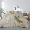 Sängkläder sätter påfågel Deluxe Quilt Cover 3D Set Floral Birds Elegant Däck för vuxna King Twin Double Single Full Size 240x220 Bedding
