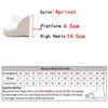 Slippers Summer Pvc Transparent Peep Toe Cane Straw Weave Platform Wedges Sandals Women Fashion High Heels Female Shoes 220321