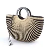 Xuhang Craft Straw Terby Bag Insum Summer Amarelo Bolsa de palha de abóbora Bolsa de praia Bolsa feminina Fashion String 220614