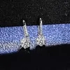 Dangle Chandelier Silver PT950 스탬프 라운드 브릴리언트 컷 다이아몬드 테스트 과거 D 컬러 Moissanite Drop Earrings 여성 오리지널 보석 보석