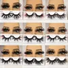 False Eyelashes Mix Color 25mm Mink Lashes Ombre Colorful Bulk Dramatic Fluffy Party Colored For Cosplay