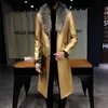 Большой меховой воротник мужские кожаные пальто кожа
