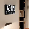 Wanduhren LED Digitaluhr Temperatur Datum und Tag Anzeige elektronisch mit Fernbedienung für Zuhause Wohnzimmer Dekoration