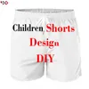 Pantaloncini fai-da-te Stampa 3D Design personalizzato del cliente Kids P o Star Anime Animal Cartoon Casual Abbigliamento per bambini Ragazze Boy 220706