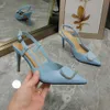 2022 Vlogo Signature Women Sandals PatentLeather Laceup High Heels Luxury Leather Fashion Show Summer Crocodile Leather Texture 1391130