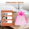 Geschenkomschakeling 100 stcs Organza Drawstring Tassen kleine sieraden opbergzakken Bagsgift