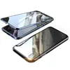 Caixa de adsorção magnética Ultra Slim Caso de metal dianteiro e traseiro de vidro temperado Caso de proteção de corpo inteiro para iPhone 12 11 Pro xs max xr 8 7