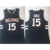 Chen37 Herren J. Cole #15 High School Basketball Sticthed Jersey Schwarz Günstige FTS Movie Basketball Shirts Größe S-XXL