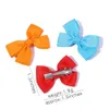 10st/set söt solid mini bågar hårklipp för baby flickor boutique band bowknot hårnål barrette huvudkläder barn hår tillbehör