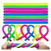 TPR Elastic Rope Decompression Noodles Fidget Straps Toys Anti-stress Ropes for Kids and Adults Sensory Relief Pressure Rubber Noodle DHL Free