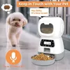 자동 애완 동물 피더 개 그릇 4.5L 와이파이 식품 디스펜서 자동 판매기 대형 고양이 4 식사 음성 레코더 타이머 220323