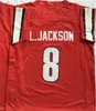 NCAA Koleji Futbol 8 Lamar Jackson Formaları Erkek Üniversite Takımı Renk Kırmızı Siyah Beyaz Tüm Spor Hayranları için Dikişli Nefes Alabilir Saf Pamuk Kalitesi Satışta